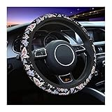 DRENGE Lenkradschoner Schmetterling Lenkradbezug Universal 36,7-38,1 cm Auto Radschutz Slip Auto Lenkradzubehör für Frauen Auto Lenkradbezüge