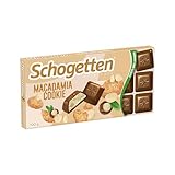 Schogetten Macadamia Cookie 100g Schokoladentafel, Vollmilchschokolade mit leckeren Keks-und Macadamia-Stücken | Die neue Sorte des Jahres 2025