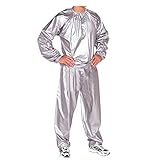 Caxndycing Schwitzanzug Herren Sauna Suit Zum Abnehmen Sweatsuit Sweatanzug Fitness Saunaanzug für den ganzen Körper Trainingsanzug aus PVC Anti-Rip-PVC Saunaanzug für Männer und Frauen