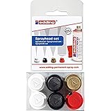 edding 5200 Permanent Spray Sprühkopf-Set - Set mit 6 Sprühköpfen - Austauschbare Sprühköpfe in 4 verschiedenen Sprühbreiten – Von feinen Linien (1 cm) bis zu großen Flächen (14 cm)