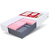 FDM Matratze 90x200 cm Härtegrad H3 H4 Höhe 24 cm Kaltschaummatratze HR-Schaum Visco-Schaum 7 Komfortzonen mit Hypoallergenem Waschbarem Jersey Bezug Oeko-Tex Select MAX Double