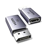UGREEN 4K Displayport auf HDMI Adapter 2 Stücke, Unidirektional DP auf HDMI 4K@30Hz/2K@60Hz/1080P@120Hz, Adapter Displayport auf HDMI Kompatibel mit HP, Dell, Projector, Monitor, AMD, GPU, NVIDIA