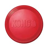 KONG Flyer - Langlebiges Outdoor Hundespielzeug - Wurfscheibe aus Naturkautschuk zum Apportieren - Für Kleine Hunde