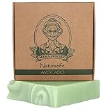 Mama Avocado - Avocado Seife für alle Hauttypen - Handgemachte Duschseife für Haut & Haar - Vegane Naturseife - Pflegeseife ohne Palmöl & Parabene - 95g