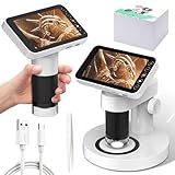 Lupe Cannabis Microscope,LCD Digital Mikroskop für Kinder,1000X Digitales USB Mikroskop mit Professionellem Ständer,Foto- und Videofunktionen,kompatibel mit MacOS Windows,für Kinder ab 6,7,8,10 Jahre
