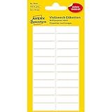 AVERY Zweckform 3044 Haushaltsetiketten selbstklebend (32x10 mm, 132 Aufkleber auf 6 Bogen,Vielzweck-Etiketten für Haushalt, Schule und Büro zum Beschriften und Kennzeichnen) blanko, weiß