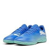 PUMA Unisex Future 7 Play IT Soccer Shoe, Hyperlink Blue-Mint White, 42 EU