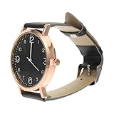 TOVINANNA Einfaches Damenarmbanduhr Minimalistische Uhr mit Lederarmband für Frauen als Geburtstags und Festgeschenk Vielseitig für