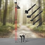 Mucola Nordic Walkingstöcke 2er Set – Höhenverstellbar 65–135 cm | Teleskop Wanderstöcke aus Aluminium Antishock, Wolframstahlspitze & 12 Aufsätzen - Trekking, Wandern, Fitness für Damen & Herren