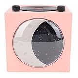 WOHPNLE Vintage Bluetooth -Lautsprecher, EIN Plattenspieler -Form -Retro -Lautsprecher mit 360 -Grad -Stereo -HiFi -Sound und EIN Halbmond -Nachtlicht für Ihr Schlafzimmer