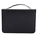 HERCHR 150 Slots Buntstiftetui, Reißverschluss-Stifthalter-Tasche PU-Pen-Organizer-Etui mit großer Kapazität(schwarz)