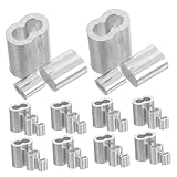 MAGICLULU 150 Stück Drahtseilklemme Aus Aluminium Aluminiumhülsen Drahtseil Aluminiumhülse Crimpschlaufe Crimpen Aus Aluminium Kabelhülse Drahtschlaufe Drahtseilhülse Kabelcrimp Silver