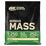 Optimum Nutrition Serious Mass Weight Gainer Pulver, Geschmack Vanille, 5.45kg, 16 Portionen