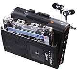 KLIM K8 Walkman Kassettenspieler + Kassettenrekorder + NEU Cassette Player + AM/FM Kassettenradio + Eingebautes Mikrofon & Lautsprecher + Kopfhöreranschluss & Ohrhörer