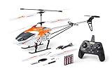 Carson 500507184 Easy Tyrann 670 Autostart 100% RTF orange – RC Heli, Ferngesteuerter Helikopter, Robustes RTF (Ready to Fly), Outdoor Helikopter, RC Flugzeug