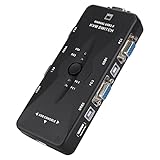 Computer-Monitorkabel, Switches, Tastatur-Maus-Switch, 4-Port-USB-KVM-Switch mit SVGA, VGA und Monitoren für Vielseitige Konnektivität für Benutzer mit Unterschiedlichen