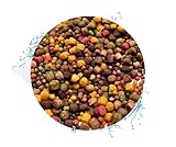 Warnick's Koifutter 8-Sorten-Mix mit Spirulina - 15 L, 3-6 mm - Fischfutter für Koi & Zierfrische - schwimmfähig & gut verdaulich