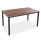 Versa Amaia Esstisch für Küche, Terrasse, Garten oder Esszimmer, Maßnahmen (H x L x B) 76 x 80 x 140 cm, Holz und Metall, Farbe: Schwarz