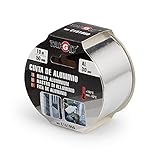 TARGET Starkes Aluminium-Klebeband, hohe Haltbarkeit, wasserdicht und korrosionsbeständig, ideal für Reparaturen, Isolierung und HLK-Rahmen, 10 m x 50 mm