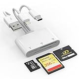 SD Kartenleser für iPhone/iPad, 3 in 1 SD Kartenleser USB C mit Micro SD/SD/XD， XD Kartenleser für Olympus/Fujifilm, Plug-and-Play, 480 Mbit/s Zweiwegeübertragung SD Karten Adapter