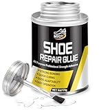 Miioto 170g Schuhsohlenkleber, Kontaktkleber, Lederkleber Extra Stark, Neoprenkleber, Gummikleber, mit Klebstoffpinsel, Schuhkleber Sohlenkleber Extra Stark Wasserfest, Schnelle Klebezeit