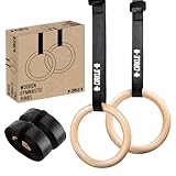 CIRKLE® | 2 Gymnastikringe aus Holz | 23 cm Durchmesser mit verstellbaren Gurten | Training, Fitness, Bodybuilding, Gym, Sport | Einfache Befestigung, maximale Sicherheit | Aerobik | OriginalCup