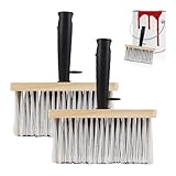 SPORWAY 2 Stück Flächenstreicher 180 mm: Tapetenbürste, Tapezierbürste, Natürlicher Malerpinsel, Malerbürste, Zaunpinsel, Grundierungspinsel, Terrassenstreichbürste, Borstenpinsel