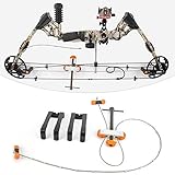 Telituny Compound Bow, Edelstahl Tragbare Outdoor Compound Bogenpresse Quad Bracket Set, Mini Einfacher Kabelersatz Metallbogenpresse Jagd Bogenschießen Pfeilschießen Werkzeug