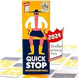 ATM Gaming Quickstop - Das Buchstaben-Duell - Kartenspiel für Jugendliche und Erwachsene - Schnell und Verrückt - 2 bis 7 Spieler - Kartenspiel ab 10 Jahren - Familienspiel