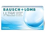 Bausch + Lomb Ultra, sphärische Premium Monatslinsen, Kontaktlinsen weich, 6 Stück BC 8.5 mm / DIA 14.2 / -2.50 Dioptrien