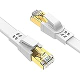 Ercielook lan kabel CAT8 Hochgeschwindigkeits - 0,5m 1m 2m 4m 5m 10m 15m 20m Netzwerkkabel für den Außen- und Innenbereich, 40 Gbit/s lankabelverlaengerung für Router/Gaming/Modem - 0,5m