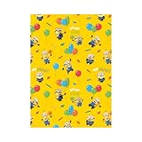 Ich - Einfach Unverbesserlich 2 Meter Geschenkpapier, Geschenkpapierrolle 2 Meter x 70 cm geöffnet, Ich - Einfach unverbesserlich, offizielles Lizenzprodukt, verantwortungsvoll bezogen, mehrfarbig