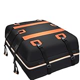 Auto-Dachgepäcktasche für Odyssey 5. Generation (RC1/2/4) 2015 2016 2017 2018,Sonnenschutz,Faltbare Dachgepäcktasche mit Rutschfester Matte für Fahrzeuge,A-Black with orange