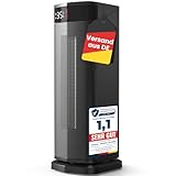 Heefoto Heizlüfter Energiesparend [TESTSIEGER], 2000W ECO Heizlüfter Leise, 24h Timer Heizlüfter Klein mit 90°Oszillation,Kipp- und Überhitzungsschutz, Schwarz