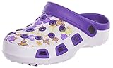 Brandsseller Damen Clog Gartenclog Gartenschuhe Schuh Pantolette Hausschuh leicht Blumenmuster - lila - 39
