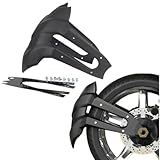 FACAIIO Spritzschutz für Motorrad hinten für Kotflügel CFfor Moto 150NK, Kawasaki Z250, CB190R - PP & Metall für Kotflügel für 14-18 Zoll nicht gerillte Reifen, Schwarz