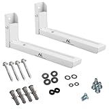 Maclean MC-915 Universal Mikrowellenhalterung Mikrowellenhalter mit Teleskoparme Wandhalterung für Mikrowellen Grillofen Backofen bis 30kg (Weiß)
