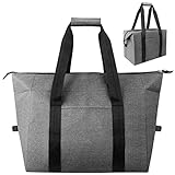 20L Kühltasche Faltbar, Picknicktasche Kühltasche Einkaufstasche Picknicktasche Thermotasche mit Lsolierung, Picknicktasche für den Lebensmitteltransport, Lsoliertasche Cooler Bag für Camping (Grey)