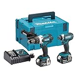 Makita 18 V 2 x 5 Ah Li-Ion Hammer Drill/Impact Driver Kit, 1 Stück, DLX2145TJ
