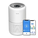 LEVOIT Luftreiniger mit HEPA Luftfilter gegen 99,97 Prozent Schimmel Staub Pollen Tierhaare, Luftqualitäts-Feedback und Auto-Modus, CADR 240m³/h für Raucherzimmer, Air Purifier 22dB Schlafmodus Timer