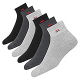 NAVYSPORT 6 Paar Sneaker Socken Herren Damen Sportsocken Kurze Baumwoll Socken Quarter Socken (Mehrfarbig, 6 Paar, EU 43-46)