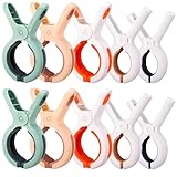 Xialvyu 10 Stück Handtuchklammern für Strandliegen 2 Stile Dauerhaft Strandtuch Klammern Wäscheklammern Groß für Sonnenliegen,Badetuch,Bettwäsche,Dicke Kleidung