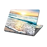 Laptop Skin Aufkleber Aufkleber 13' 13,3' 14' 15' 15,4' 15,6 Zoll Laptop Vinyl Skin Sticker Cover Art Decal Protector Notebook PC (Meer und Strand)