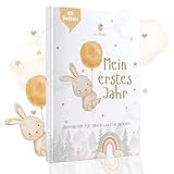 SOULBABY® Mein erstes Jahr Babyalbum zum Selbstgestalten I Babytagebuch mein erstes Jahr I A4 I Viel Platz für Fotos und Notizen I Erinnerungsbuch Baby I Geschenk zur Geburt Mädchen & Junge