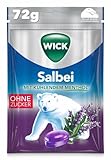 WICK Salbei Hustenbonbons mit kühlendem Menthol, ohne Zucker - 1er Pack (1 x 72 g)