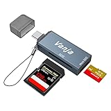Vanja SD Kartenleser, USB-C 2 in 1 SD/TF Speicherkartenleser für SD/Micro SD/SDXC/SDHC/MMC/RS-MMC/UHS-I