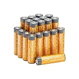 Amazon Basics AA-Alkali-Hochleistungsbatterien, 1,5 V, 10 Jahre lagerfähig, 20 Stück