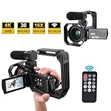 Videokamera, Digitalkamera-Camcorder mit 16-fachem Zoom 4K HD für Outdoor-Tourismus (Standardkonfiguration + Mikrofon + 0,39-Fach #01)