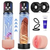 Tagnaff Penispumpe Vakuumpumpe für den Mann Penisvergrößerung, 9 Saugstufen & 9 Trainingsmodi Elektrische Penis Pumpe, Sex Spielzeug für die Männer Masturbator Penies Pump Verlängerung, 7-Stück-Set