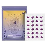 UV-Aufkleber für Sonnenschutz, 24 Stück SPF-Sensor-Aufkleber für Gesicht, Sonnenblocker-Patches mit breitem Spektrum, wasserdicht, für den täglichen Gebrauch am Pool, Strand und auf Reisen